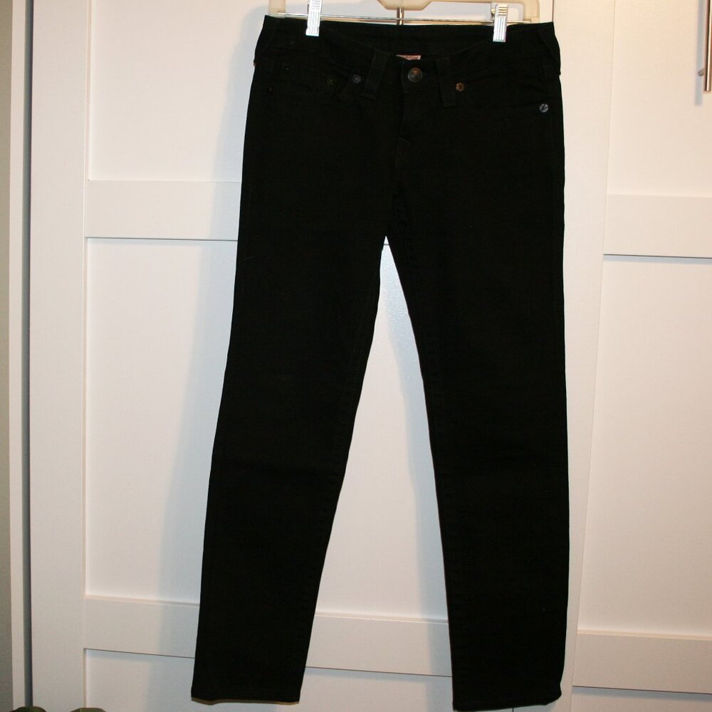 True Religion Black Denim Jeans Sz 28